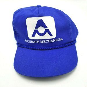 Accurate Mechanical Cooling Heating Refrigeration Hat Cap Snapback Blue HVAC
